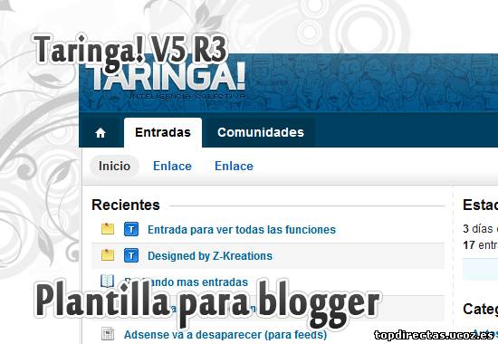 Taringa V5 R3 - Plantilla para Blogger